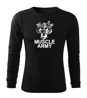 DRAGOWA Fit-T μακρυμάνικο μπλουζάκι για την ομάδα του στρατού, μαύρο 160g/m2