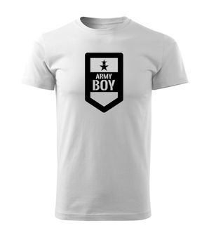 DRAGOWA κοντό T-shirt army boy, λευκό 160g/m2