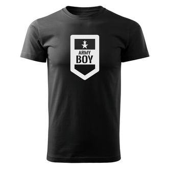 DRAGOWA κοντό T-shirt army boy, μαύρο 160g/m2