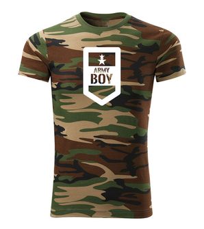 DRAGOWA κοντό T-shirt army boy, καμουφλάζ 160g/m2