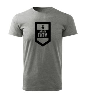 DRAGOWA κοντό T-shirt army boy, γκρι 160g/m2