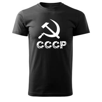 DRAGOWA κοντό t-shirt cccp, μαύρο 160g/m2