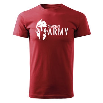 DRAGOWA κοντό T-shirt spartan army, κόκκινο 160g/m2