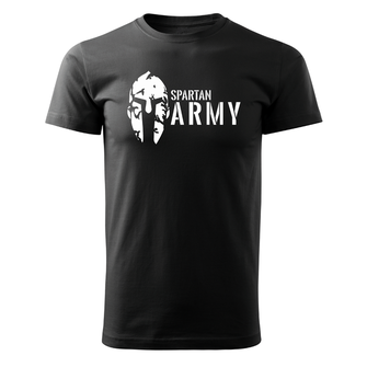 DRAGOWA κοντό T-shirt spartan army, μαύρο 160g/m2