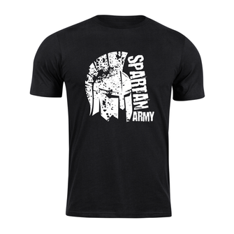 DRAGOWA κοντό T-shirt spartan army Leon, μαύρο 160g/m2