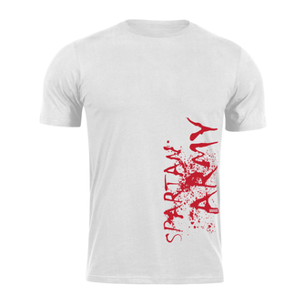 DRAGOWA κοντό T-shirt spartan army WAR, λευκό 160g/m2