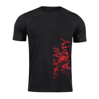 DRAGOWA κοντό T-shirt spartan army RedWAR, μαύρο 160g/m2