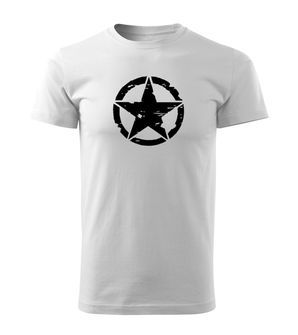 DRAGOWA κοντό μπλουζάκι αστέρι, λευκό 160g/m2