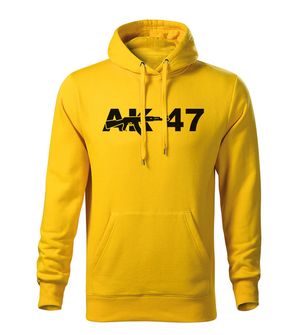 DRAGOWA ανδρικό φούτερ με κουκούλα AK-47, κίτρινο 320g/m2