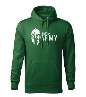 DRAGOWA ανδρικό φούτερ με κουκούλα spartan army, πράσινο 320g/m2
