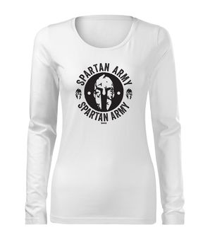 DRAGOWA Slim γυναικείο μακρυμάνικο T-shirt Archelaos, λευκό 160g/m2