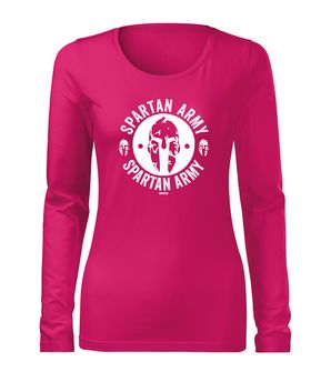 DRAGOWA Slim γυναικείο μακρυμάνικο T-shirt Archelaos, ροζ 160g/m2