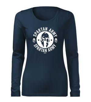 DRAGOWA Slim γυναικείο μακρυμάνικο T-shirt Archelaos, σκούρο μπλε160g/m2