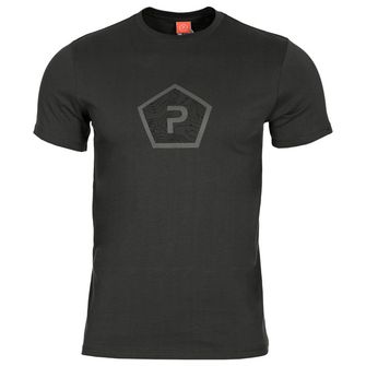 T-shirt Pentagon Shape, μαύρο
