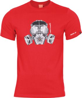Πεντάγωνο T-shirt μάσκα αερίου, κόκκινο