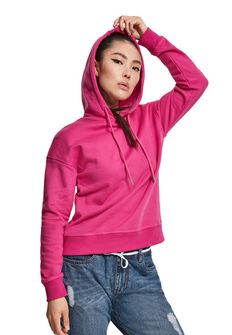 Urban Classics γυναικείο φούτερ με κουκούλα, ροζ