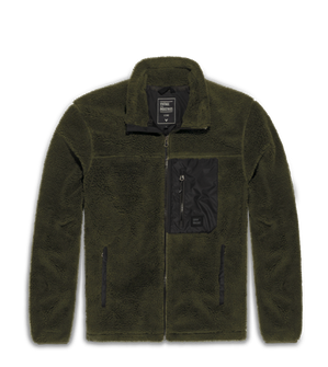 Vintage Industries Kodi με επένδυση sherpa fleece hoodie, σκούρο λαδί