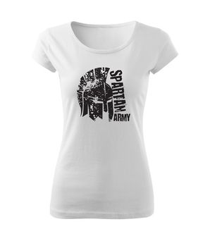 DRAGOWA γυναικείο κοντό T-shirt Leon, λευκό 150g/m2