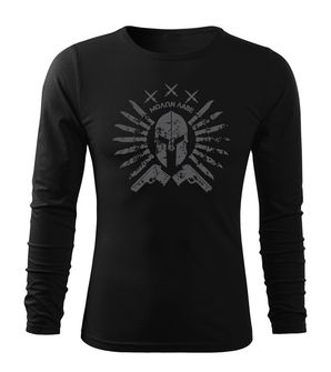 DRAGOWA Fit-T μακρυμάνικο T-shirt Ares, μαύρο 160g/m2