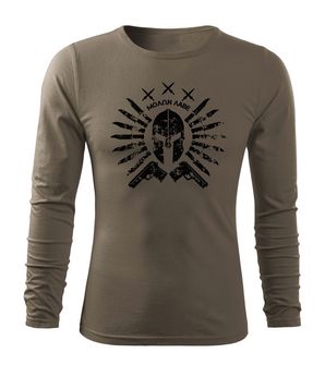 DRAGOWA Fit-T μακρυμάνικο μπλουζάκι Ares, λαδί 160g/m2