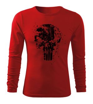 DRAGOWA Fit-T μακρυμάνικο μπλουζάκι Frank The Punisher, κόκκινο 160g/m2