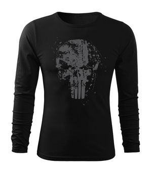 DRAGOWA Fit-T μακρυμάνικο T-shirt Frank The Punisher, μαύρο 160g/m2