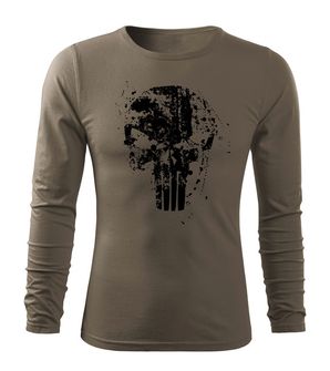 DRAGOWA Fit-T μακρυμάνικο T-shirt Frank The Punisher, λαδί 160g/m2