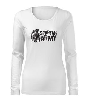 DRAGOWA Slim γυναικείο μακρυμάνικο T-shirt Ariston, λευκό 160g/m2