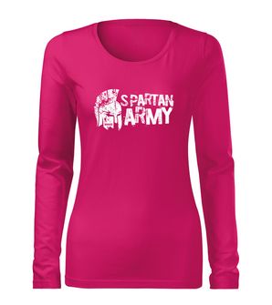 DRAGOWA Slim γυναικείο μακρυμάνικο T-shirt Ariston, ροζ 160g/m2