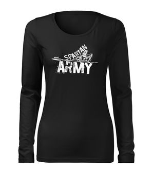 DRAGOWA Slim γυναικείο μακρυμάνικο T-shirt Nabis, μαύρο 160g/m2